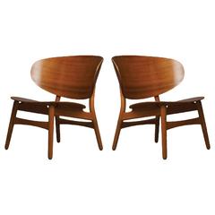 Hans Wegner, Pair of Shell Lounge Chairs 2
