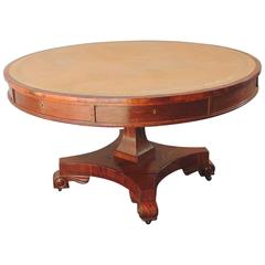 Early 19th C English Regency Library Table with Writing Slide 8