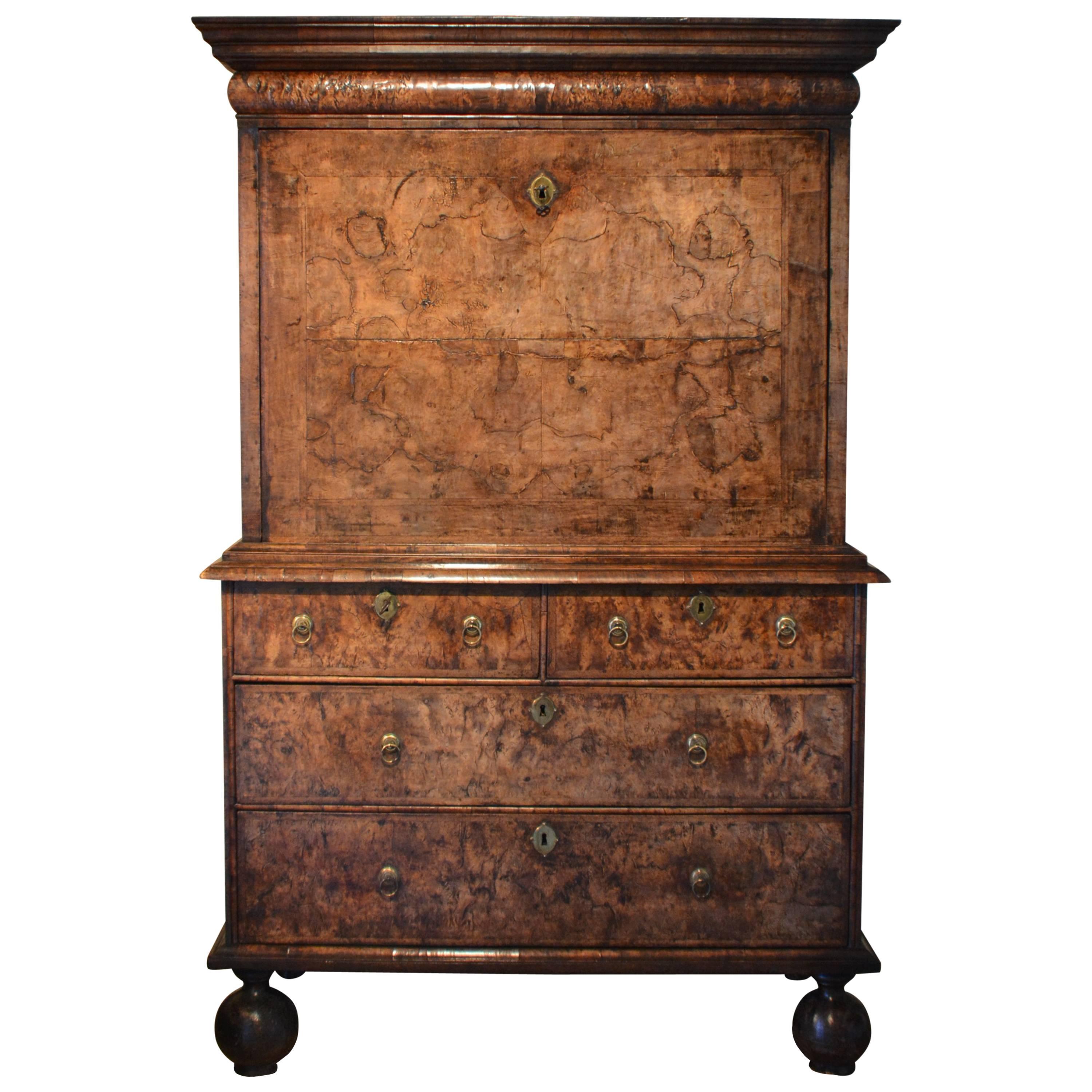 Early 18th Century Walnut Escritoire or Writing Cabinet