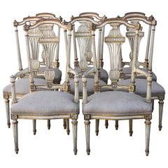 Italian Painted Neoclassical Style Dining Chairs