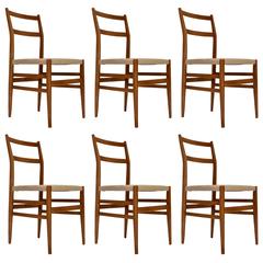 Set of Six Chairs by Gio Ponti for Cassina, circa 1950