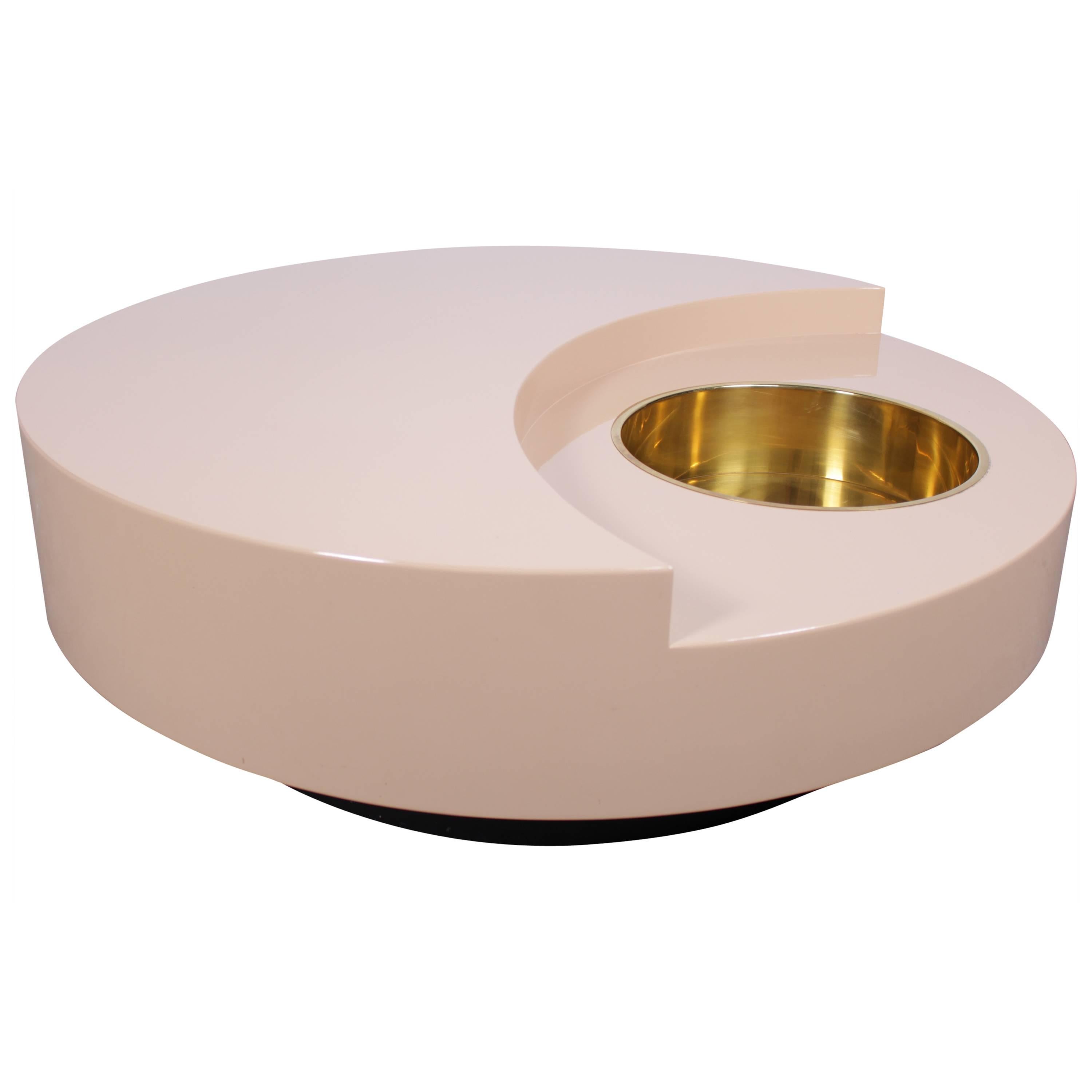 Willy Rizzo TRG Revolving Bar Coffee Table