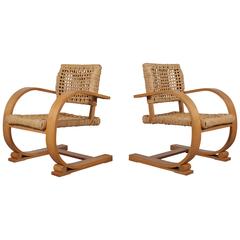 Pair of Rope Chair by Audoux-Minet for Vibo Vesoul