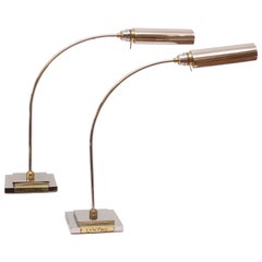 Chrome and Brass Arc Lamps for Lancome