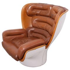 Elda Chair by Joe Colombo Cognac Leather