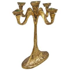 Brass Vintage 'Sculpture' Candlestick
