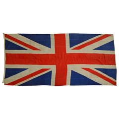 Antique Early 19th Century  About 1840s Union Jack Flag (British Naval Flag)