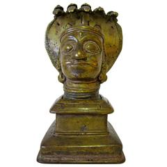 Antique Indian Mukha Linga Bronze
