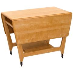 Expandable Serving Cart, Drop-Leaf Breakfast Table, Heywood Wakefield 8