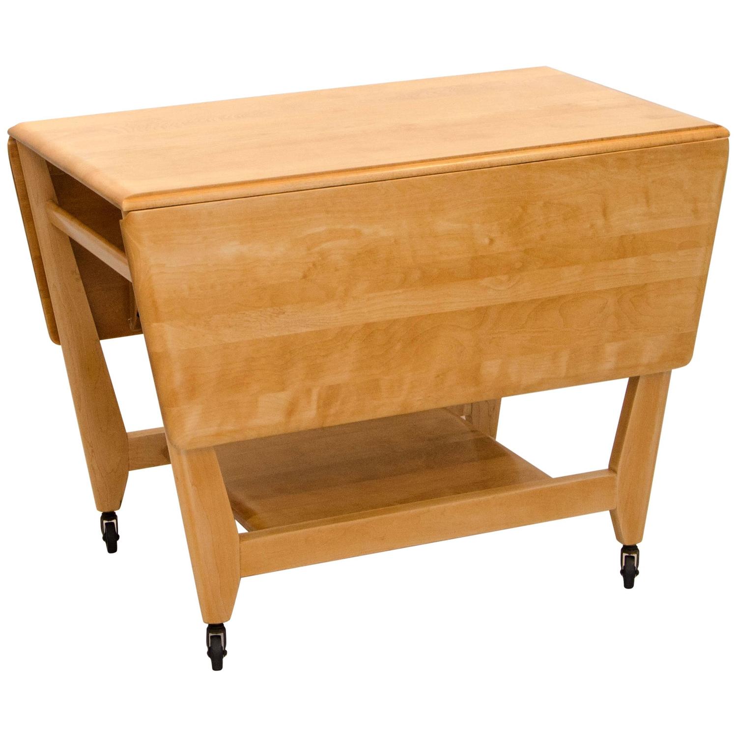 Expandable Serving Cart Drop Leaf Breakfast Table Heywood Expandable Serving Cart Drop Leaf Breakfast Table Heywood Wakefield For At 1stdibs
