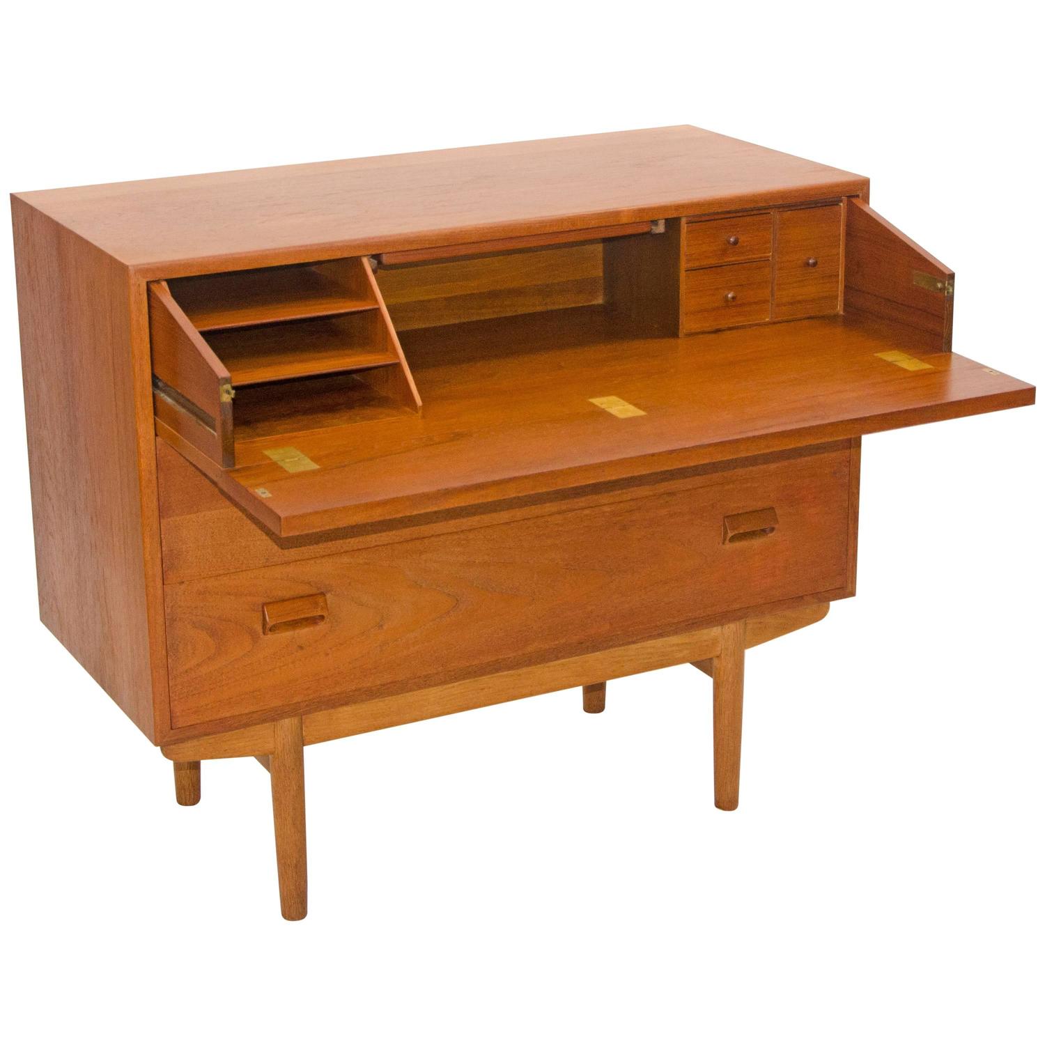 Danish Teak Chest, Desk, Vanity Combination by Børge Mogensen at 1stdibs