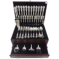 DEBUSSY BY TOWLE Sterling Silver Flatware Set for 12 SERVICE 77 PIECES