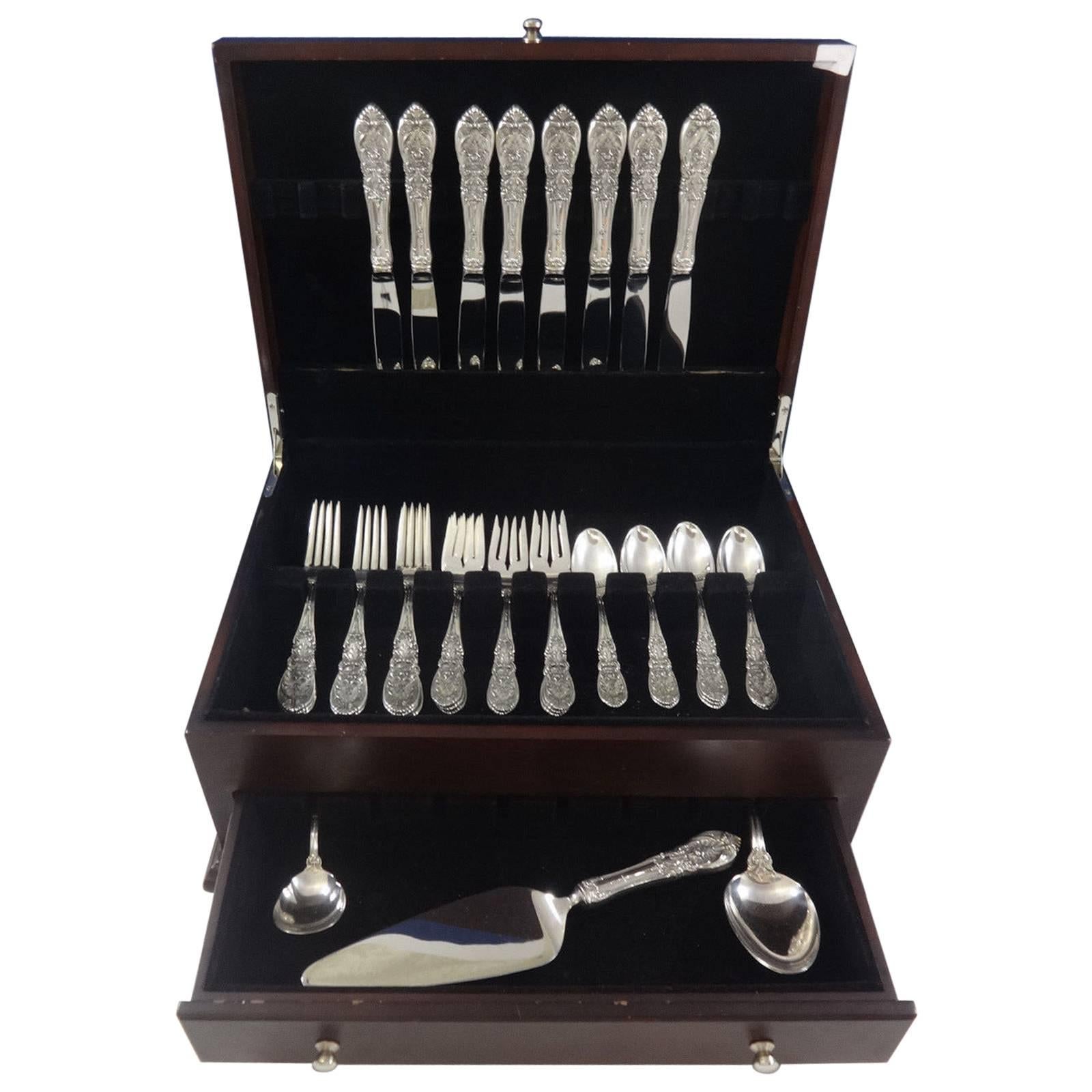 Gorgeous Richelieu by International Sterling Silver flatware set of 36 pieces. This set includes:

Eight knives, 9 1/4