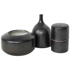 Jonn Coolidge Ceramic Box, Bottle and Urchin, Glazed Enamel Stoneware, 2015