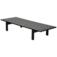 Martin Visser slat bench black ebonized 't Spectrum 1965