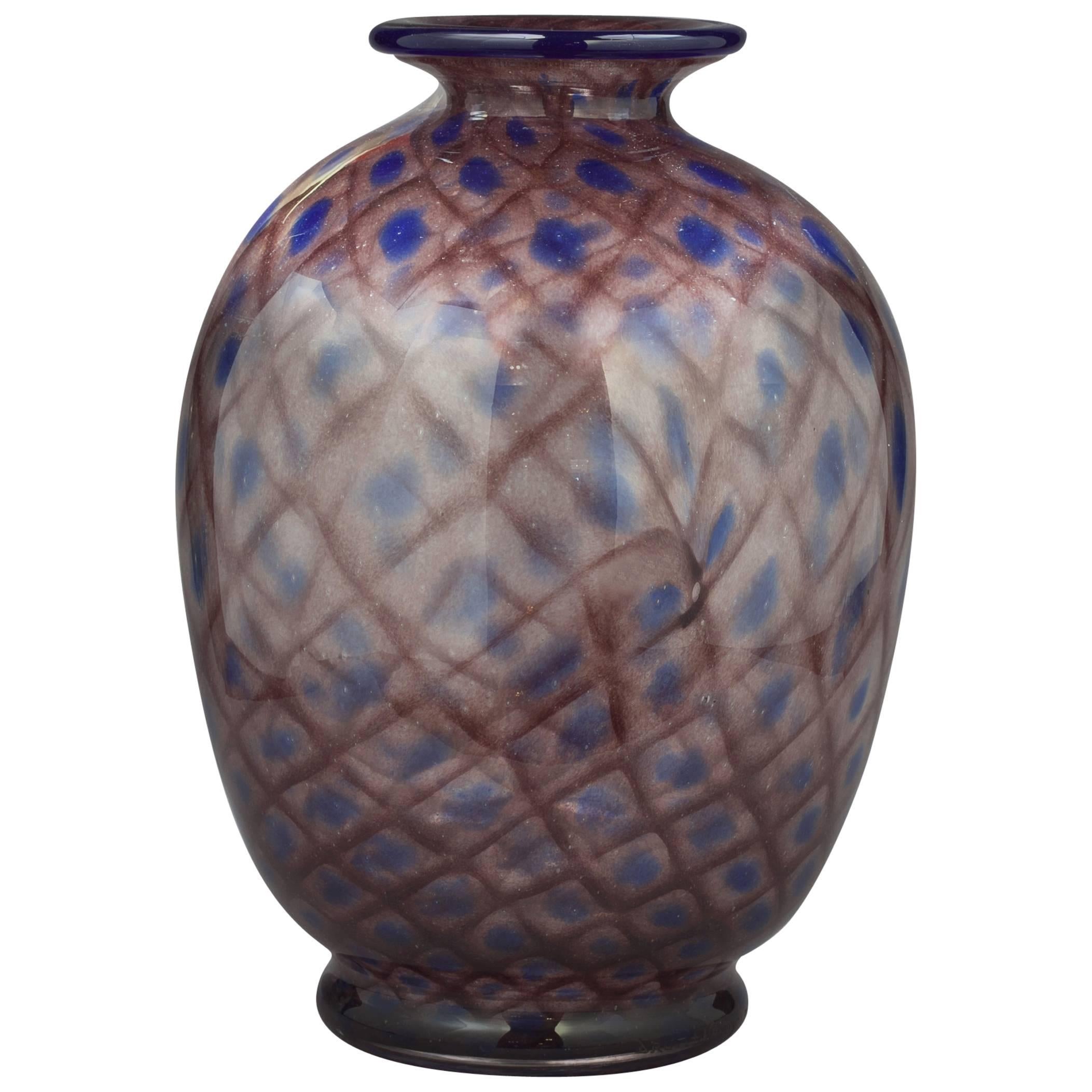 Large Daum "Peacock" Vase, circa 1910