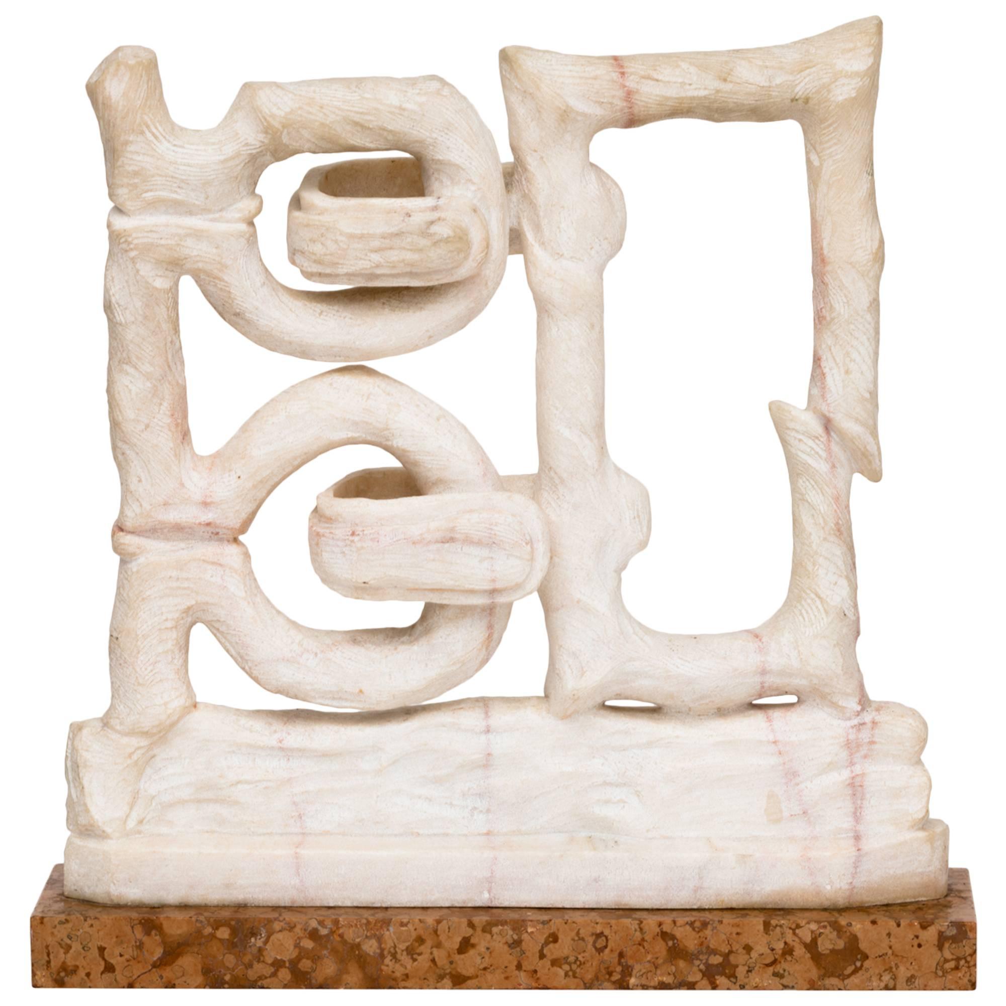 Monumental "Wedlock" Marble Sculpture by Catchi, circa 1979