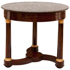 Early 19th Century French Plum Pudding Mahogany Gueridon