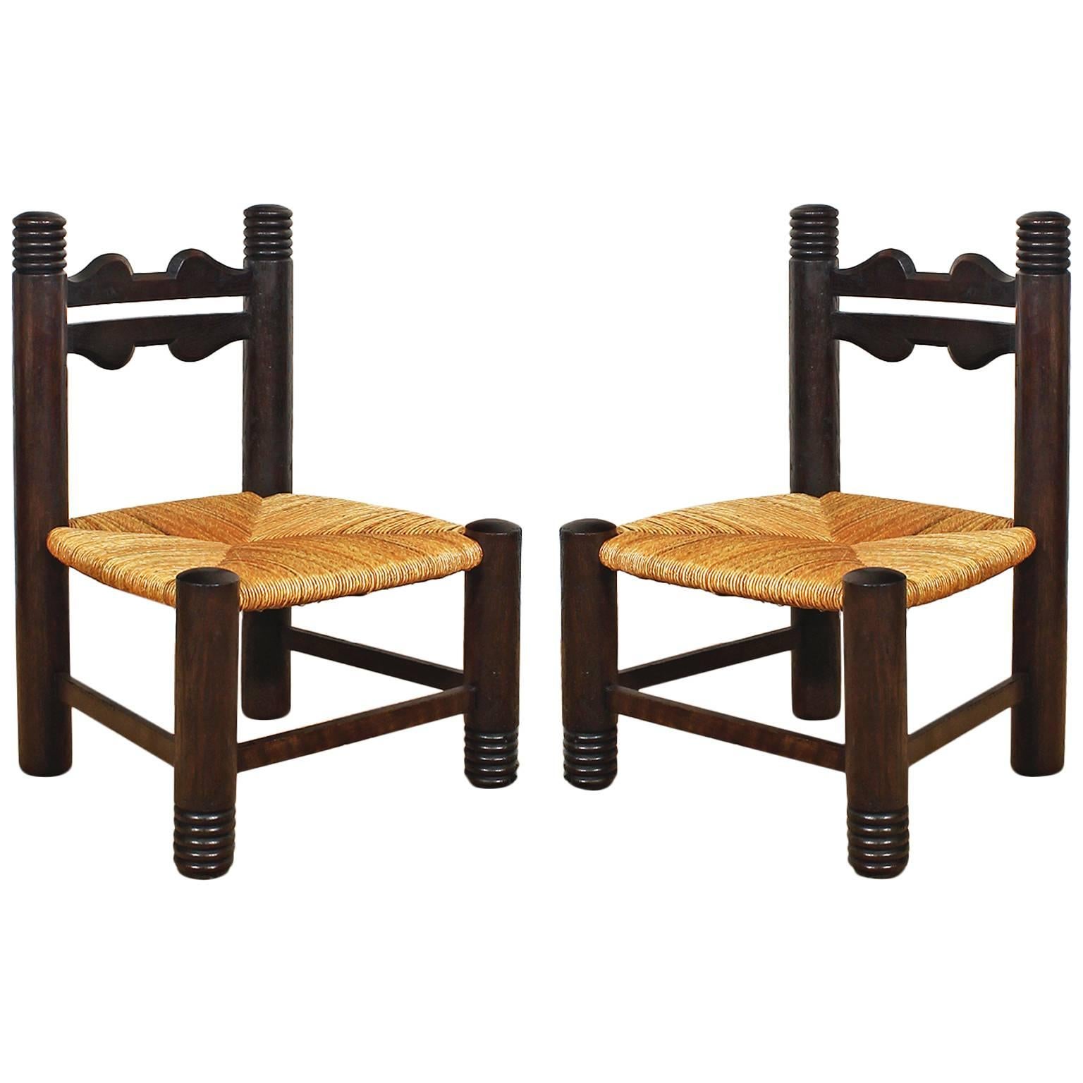 Pair of French Low Chairs from the 1940s