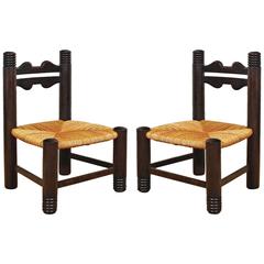 Pair of French Low Chairs from the 1940s
