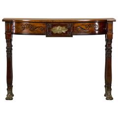 George Bullock Style William IV Period Antique English Mahogany Console Table