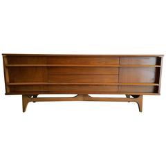Vladimir Kagan Inspired Curved Credenza in Walnut
