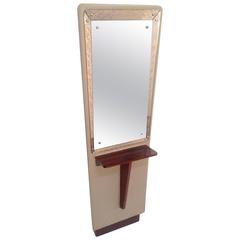 A Very Rare Italian Cut Glass Mirror and Console, Milan 1950 8