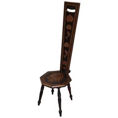 Antique Beechwood Spinning Chair