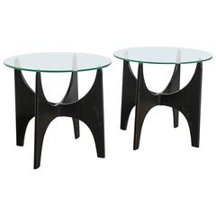 pair of Adrian Pearsall for Craft Associates Black End Tables