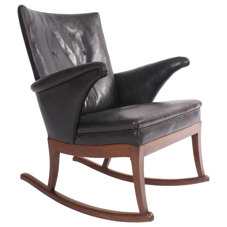 Cuban Style Rocking Chair Frits Henningsen 1930s Rocking Chair in Cuban Mahogany at 1stDibs