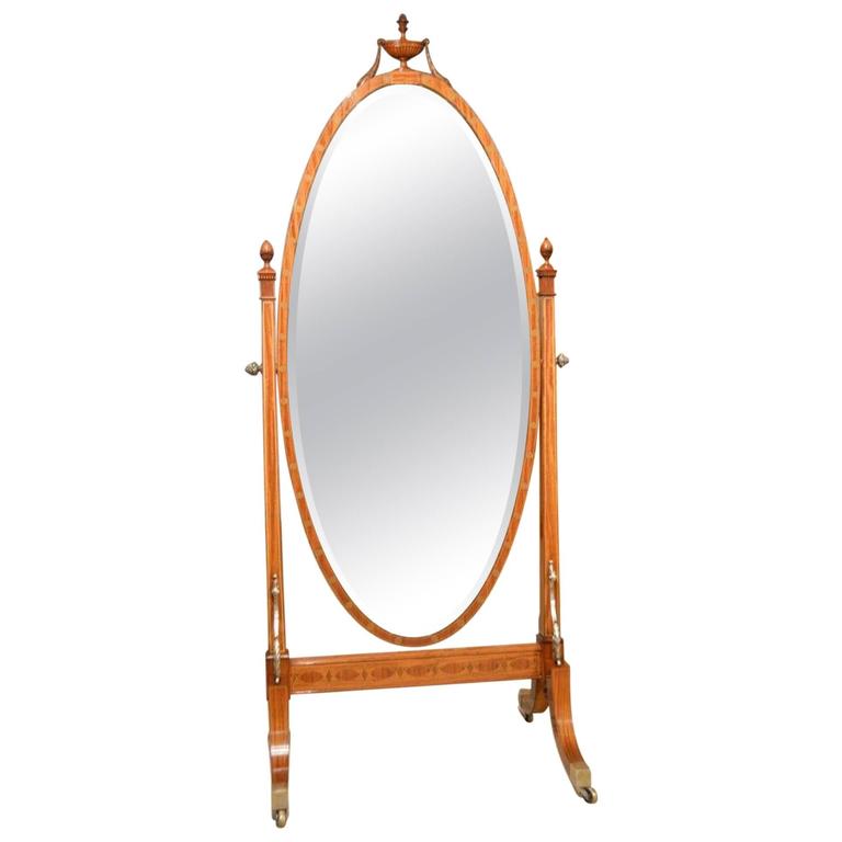 a stunning quality satinwood edwardian period antique cheval mirror at 1stdibs a stunning quality satinwood edwardian period antique cheval mirror at 1stdibs