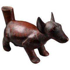 Antique Pre Columbian Pottery Chihuahua Dog, 200 BC
