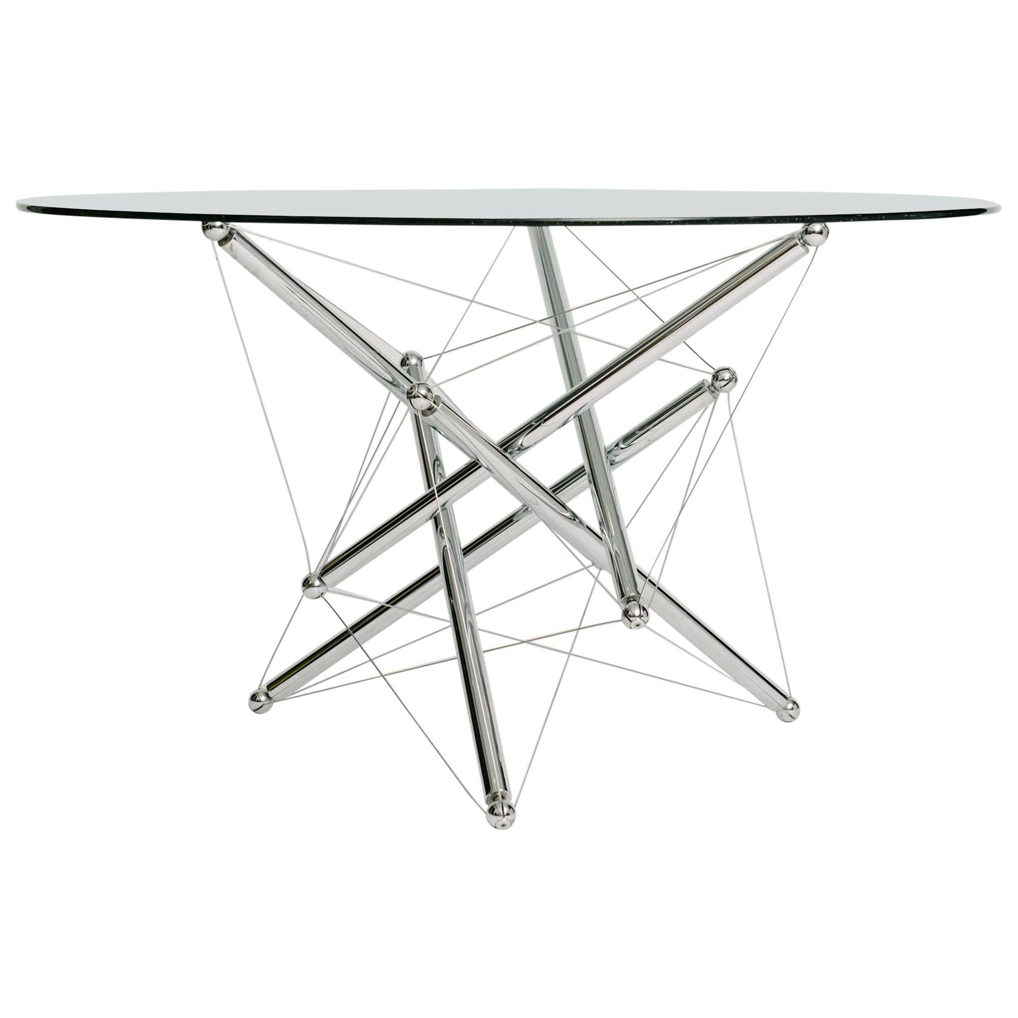 Dynamic "Tensegrity" 714 Dining Table Base by Theodore Waddell for Cassina