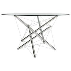 Dynamic "Tensegrity" 714 Dining Table Base by Theodore Waddell for Cassina