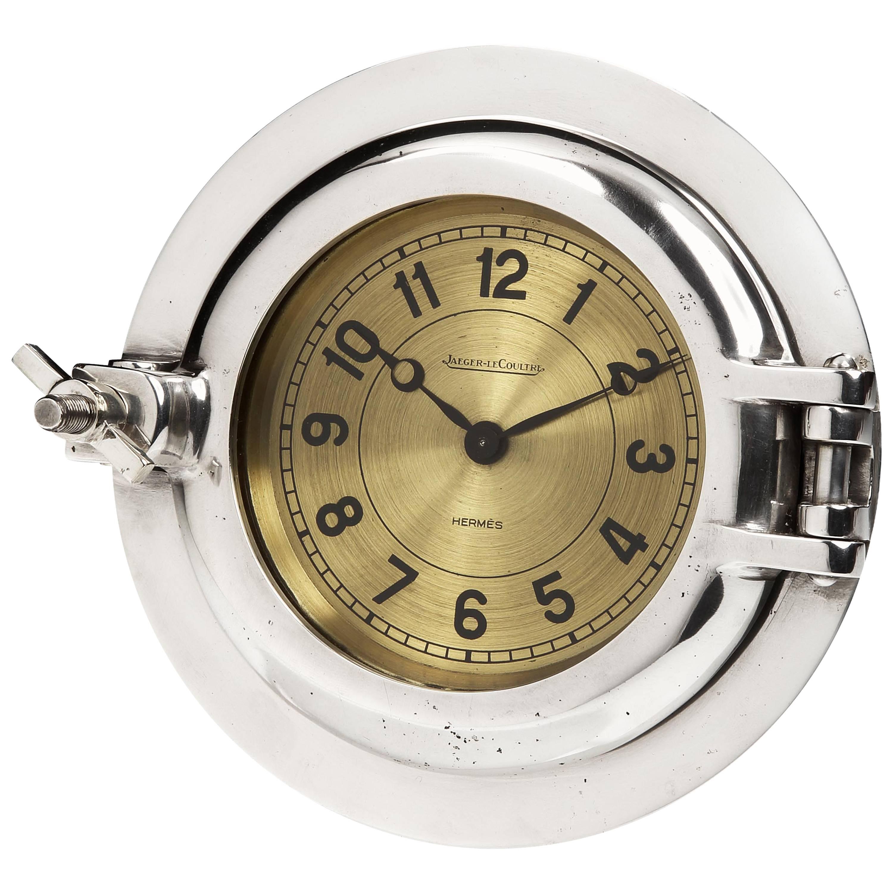 'Porthole' Clock by Jaeger le Coultre for Hermès