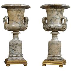 Pair of Neoclassical Alabaster Vases 10