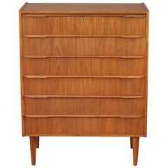 Vintage Midcentury Danish Chest Of Drawers in Teak