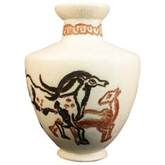 Primavera Art Deco Vase with a Prehistoric Decor