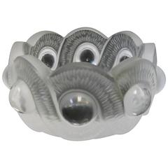 Lalique Gao Cendrier or Ashtray or Decrotive Bowl, Hand Signed Lalique