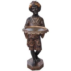 Venetian Polychrome Sculpture of Blackamoor Holding a Tray 2