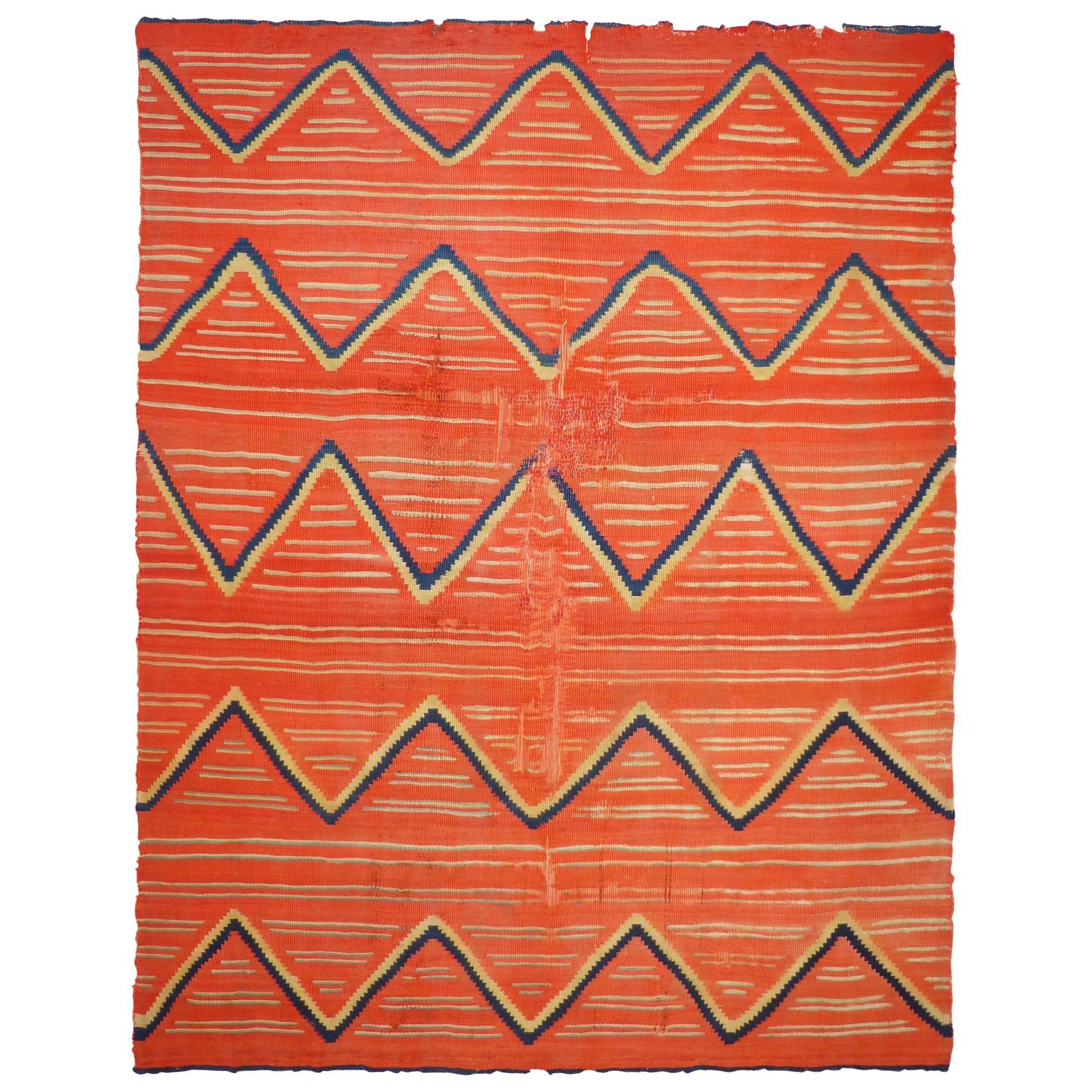 Mounted Late Classic Blanket, circa 1880 For Sale