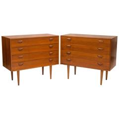 Pair of Danish Teak Chests, Dressers, Kai Kristiansen