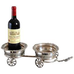 19th Century Sheffield Plate Double-Coaster Trolley