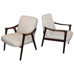 Ingmar Relling for Westnofa His and Hers Teak Armchairs