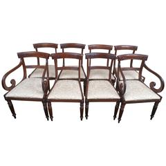 Set of Eight Regency, William IV Style Dining Chairs, circa 1890, England 4