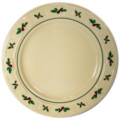 Vintage LongAberger Company Holly Pattern Dinner Plate Made in USA