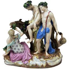 Meissen Nicest Figurines Group The Drunken Silen by Leuteritz Model 2724, c.1870