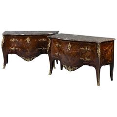 Pair Marquetry Commodes 5
