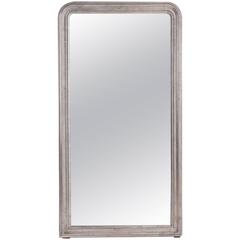 Antique French 19th Century Louis Philippe Silver Gilt Mirror