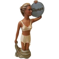 Rare Art Deco Lingerie Female Mannequin Store Display, "Triumph"